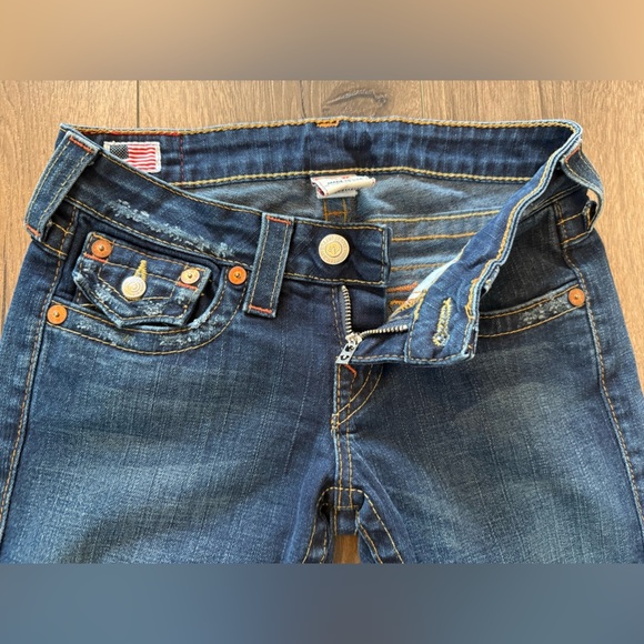 True Religion Dark Wash Billy Flap Pocket Jeans Size 26 - Picture 7 of 12